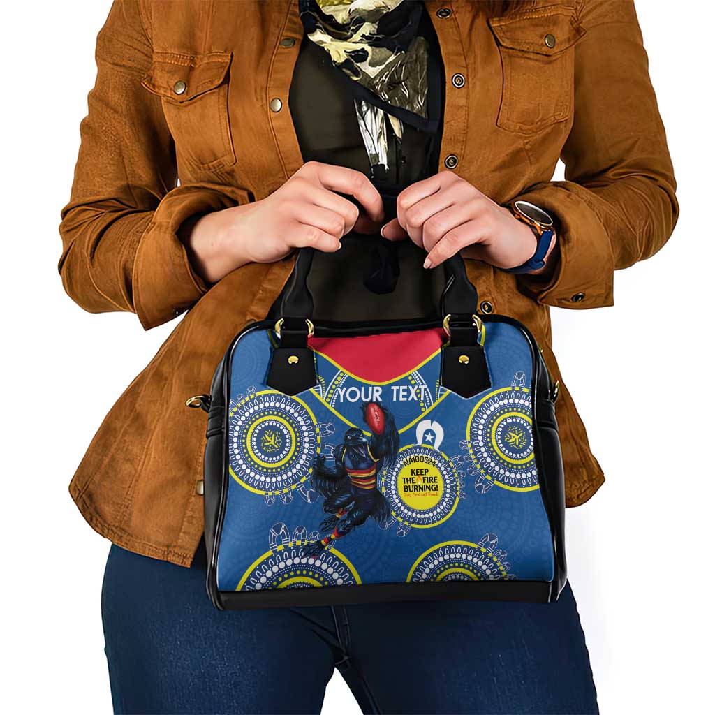 Custom AFL Crows NAIDOC Week Shoulder Handbag Keep The Fire Burning Indigenous Art