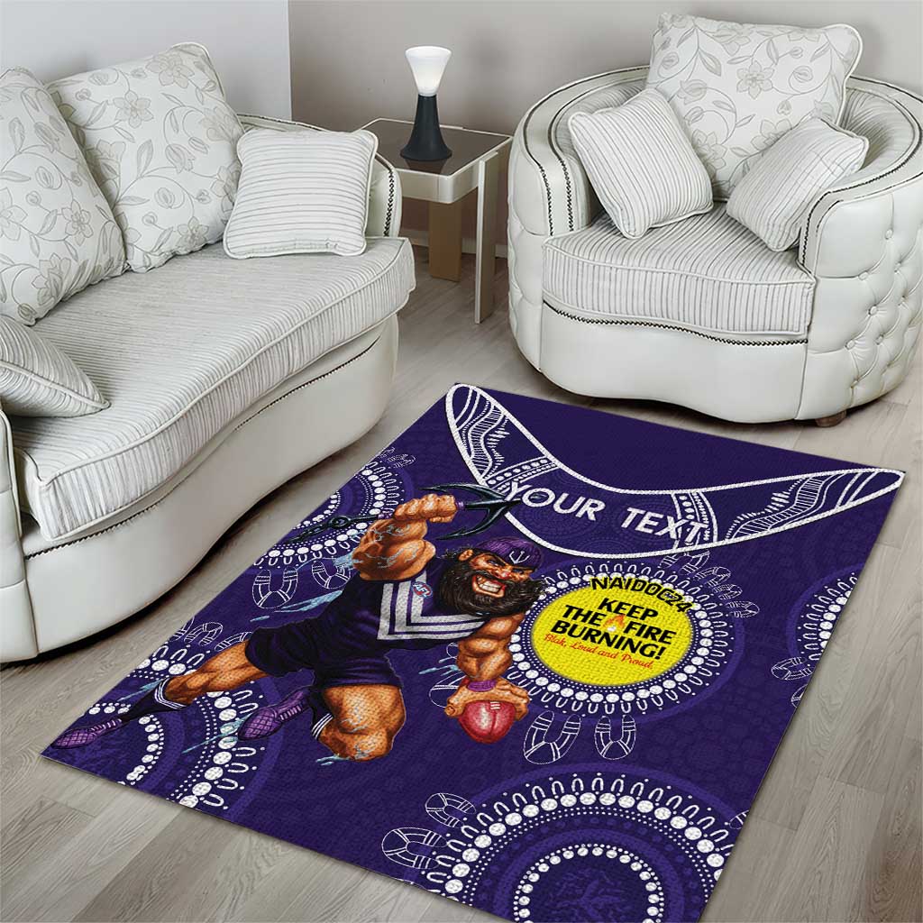 Custom AFL Dockers NAIDOC Week Area Rug Keep The Fire Burning Indigenous Art