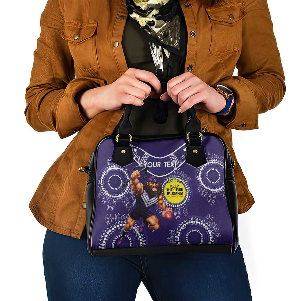 Custom AFL Dockers NAIDOC Week Shoulder Handbag Keep The Fire Burning Indigenous Art