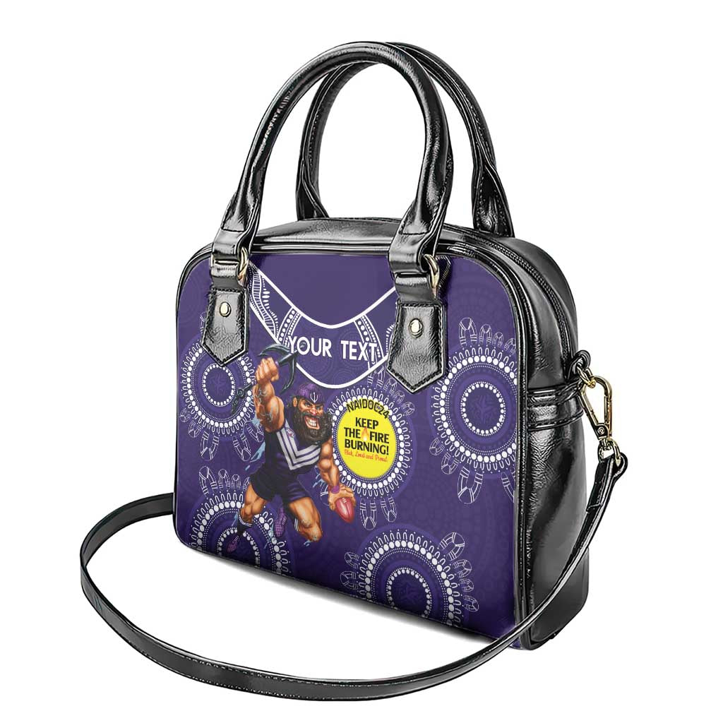 Custom AFL Dockers NAIDOC Week Shoulder Handbag Keep The Fire Burning Indigenous Art