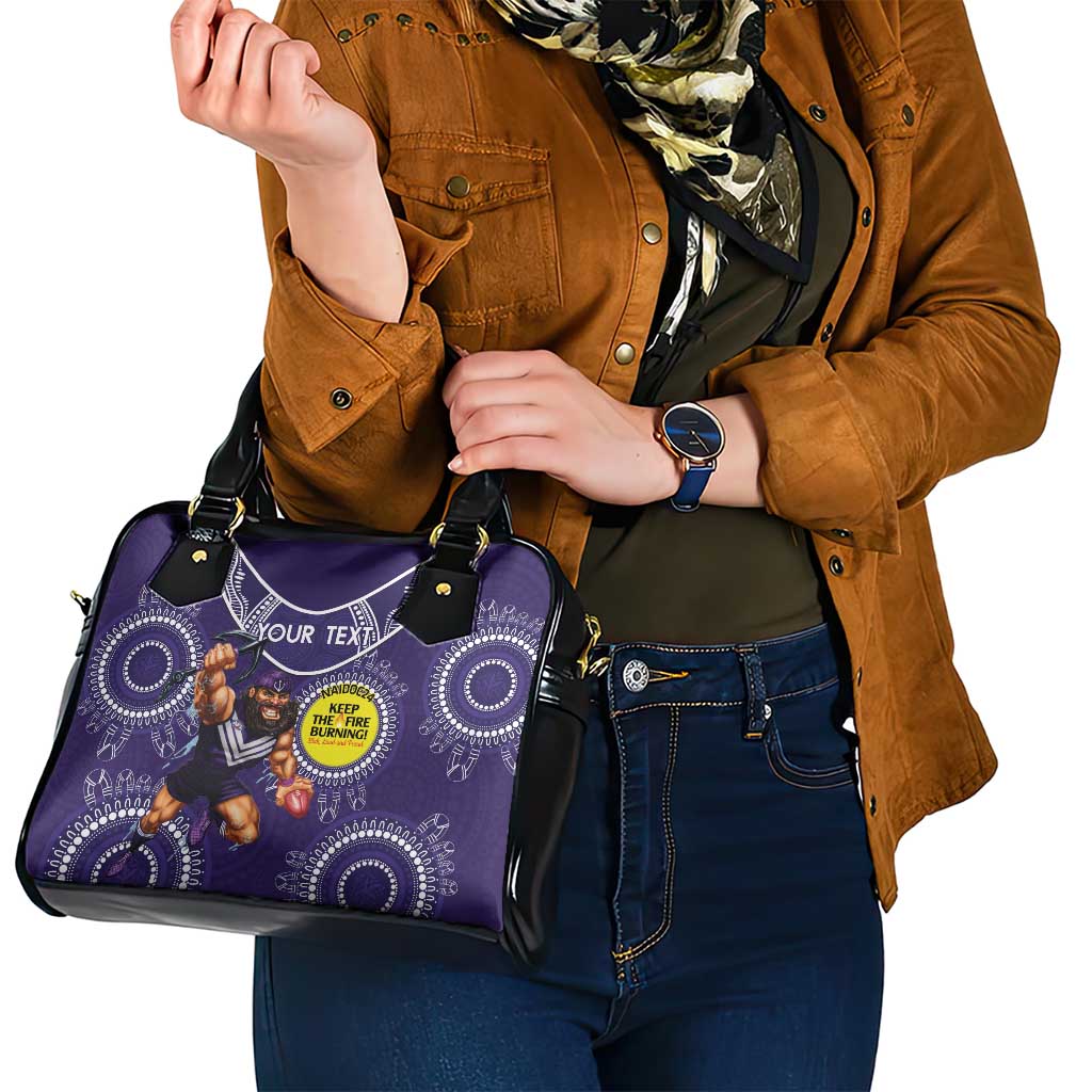 Custom AFL Dockers NAIDOC Week Shoulder Handbag Keep The Fire Burning Indigenous Art