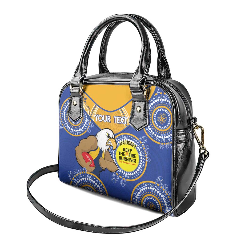 Custom AFL Eagles  NAIDOC Week Shoulder Handbag Keep The Fire Burning Indigenous Art