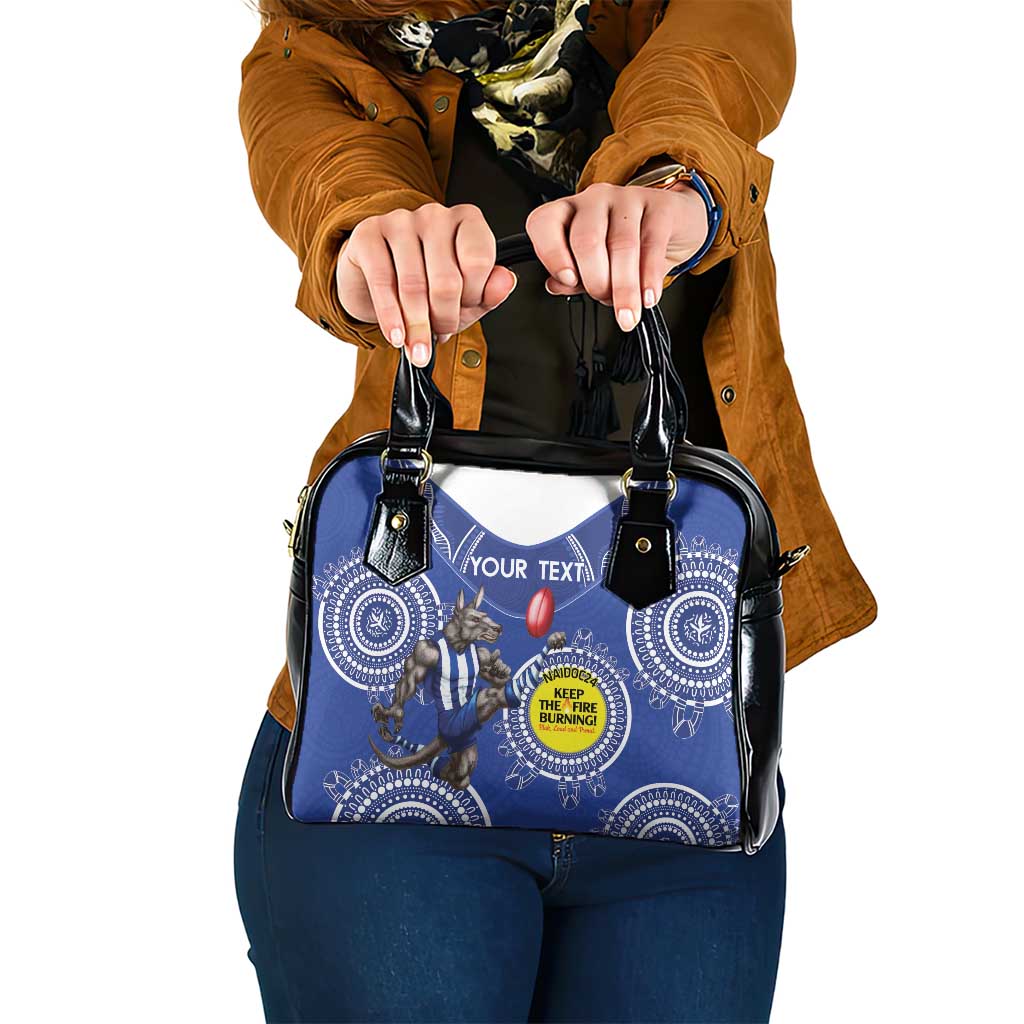 Custom AFL Kangaroos NAIDOC Week Shoulder Handbag Keep The Fire Burning Indigenous Art