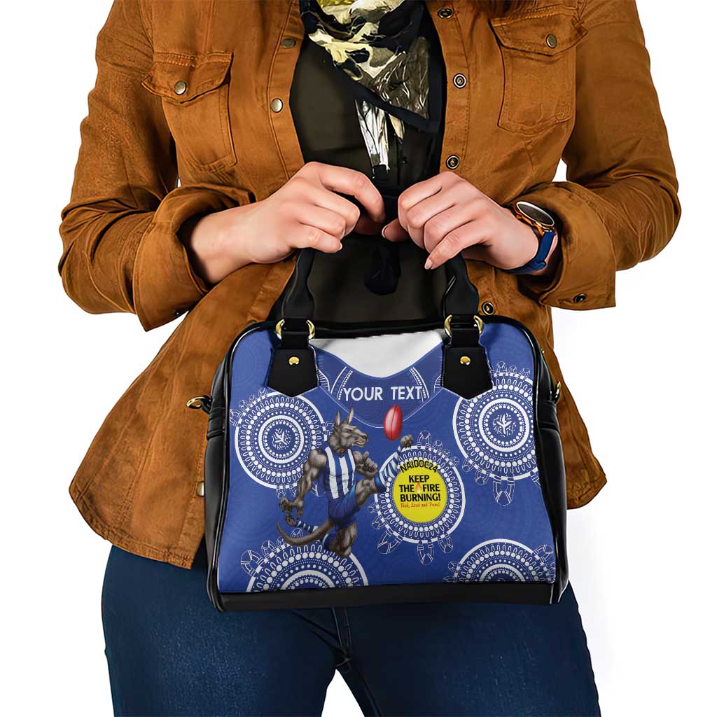 Custom AFL Kangaroos NAIDOC Week Shoulder Handbag Keep The Fire Burning Indigenous Art