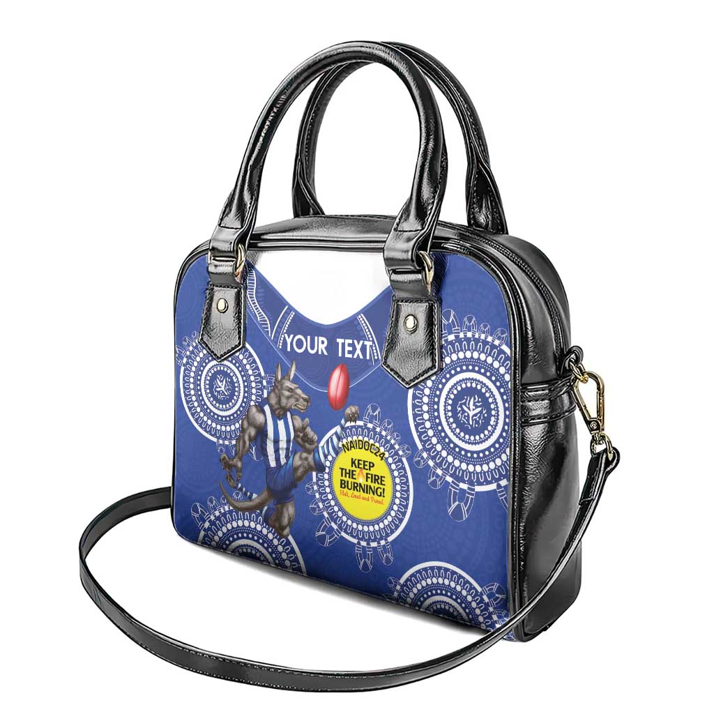 Custom AFL Kangaroos NAIDOC Week Shoulder Handbag Keep The Fire Burning Indigenous Art