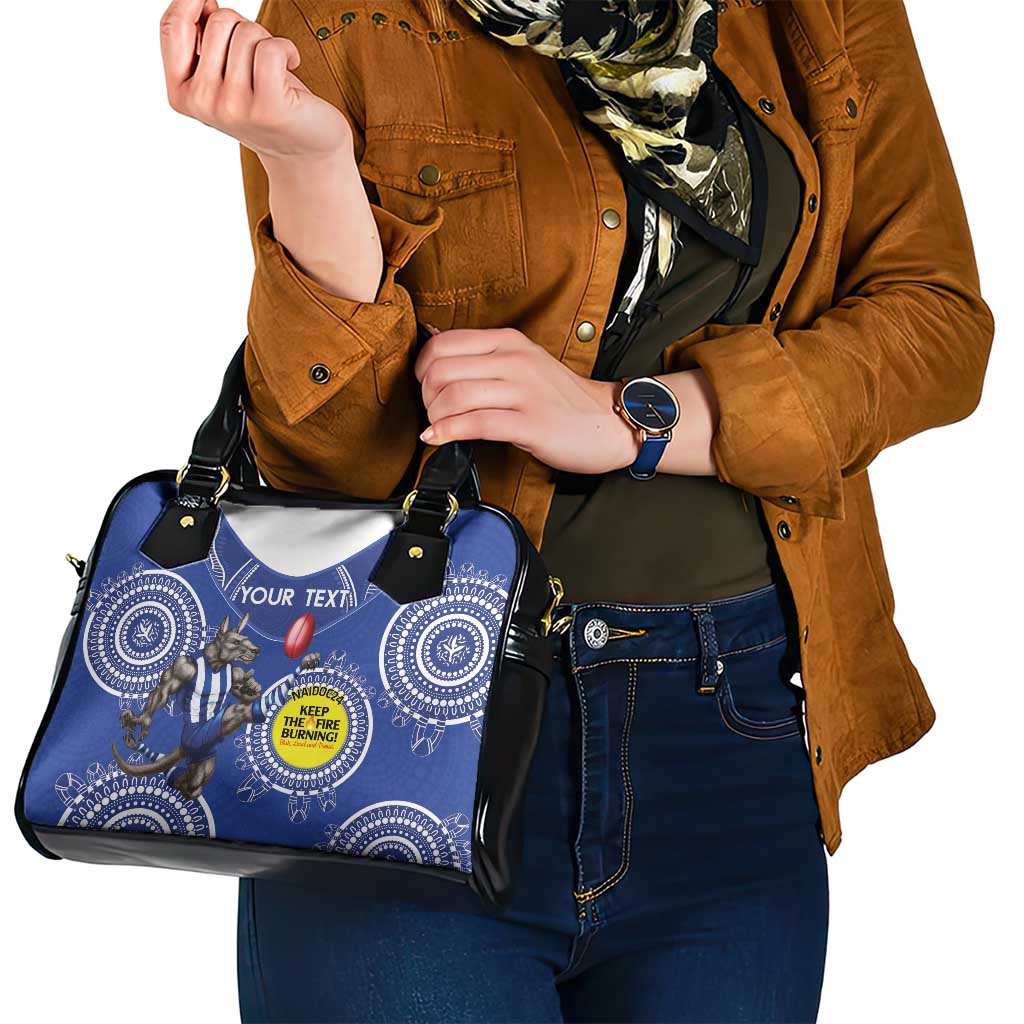 Custom AFL Kangaroos NAIDOC Week Shoulder Handbag Keep The Fire Burning Indigenous Art