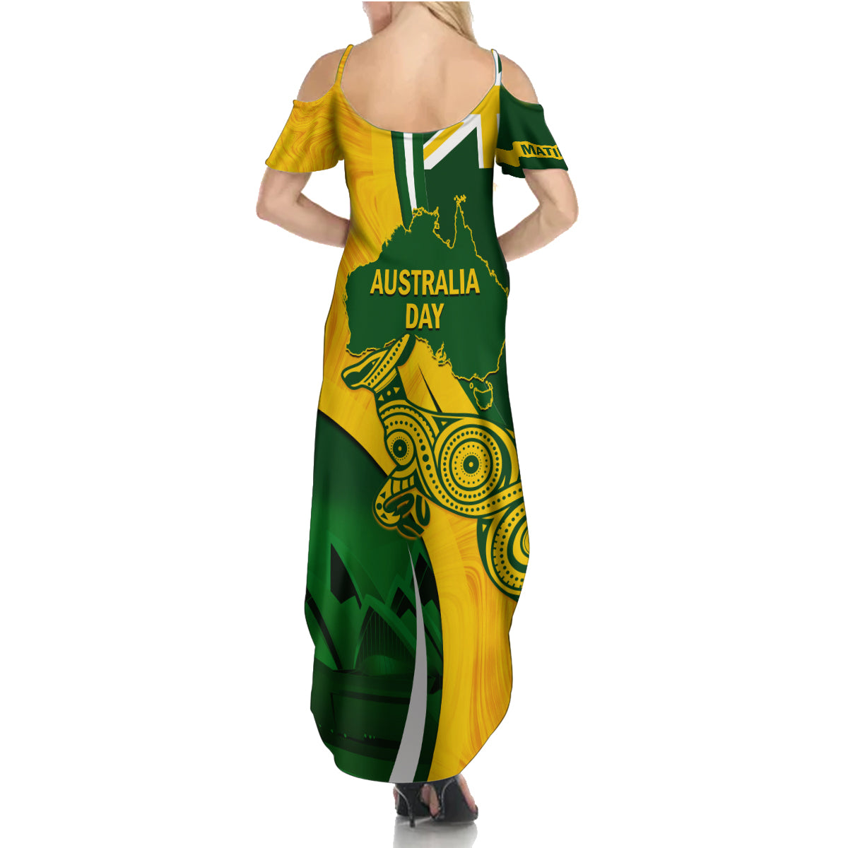 Matildas Soccer Family Matching Summer Maxi Dress and Hawaiian Shirt 2024 Happy Australia Day Kangaroo Aussie Proud - National Color