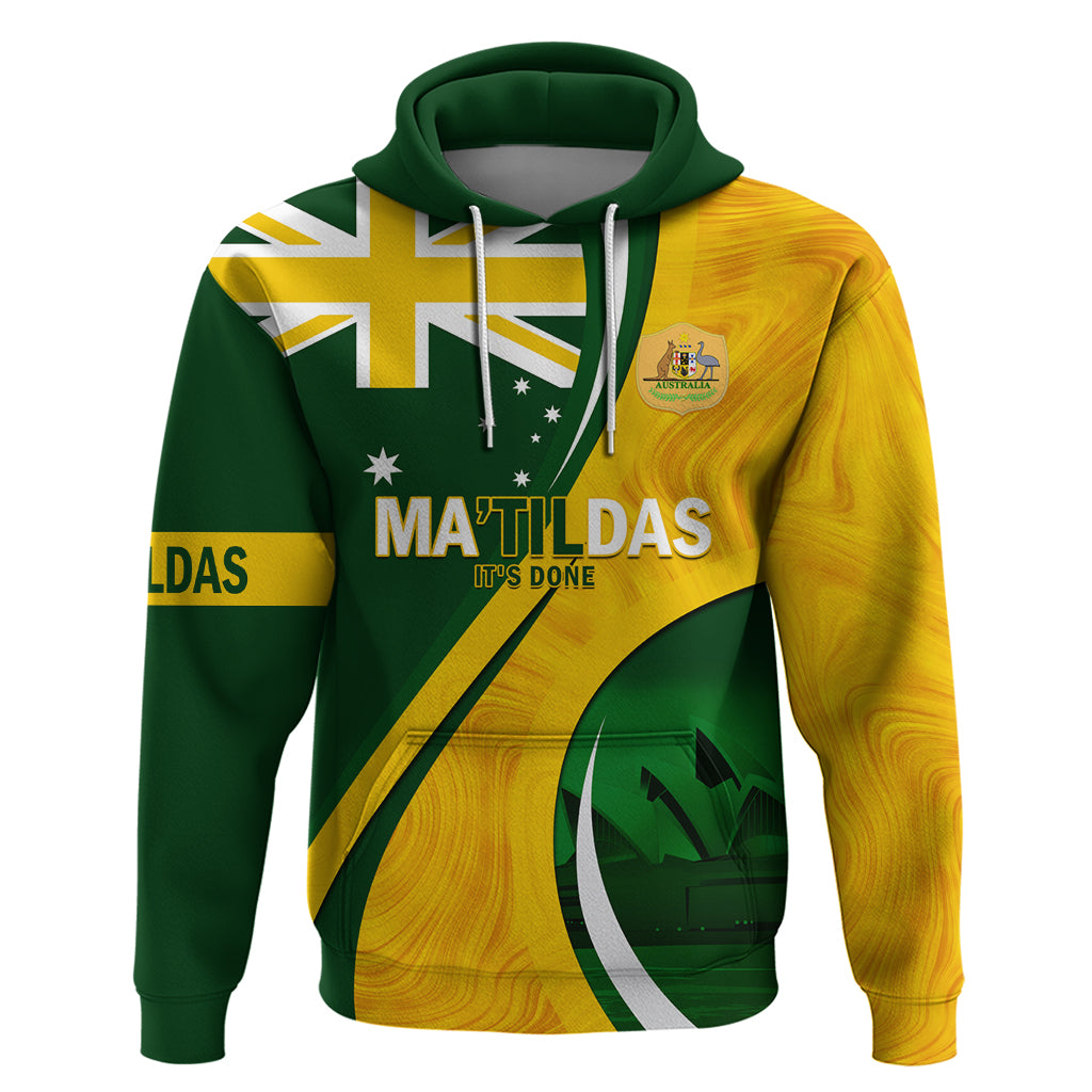 Matildas Soccer Hoodie 2024 Happy Australia Day Kangaroo Aussie Proud - National Color