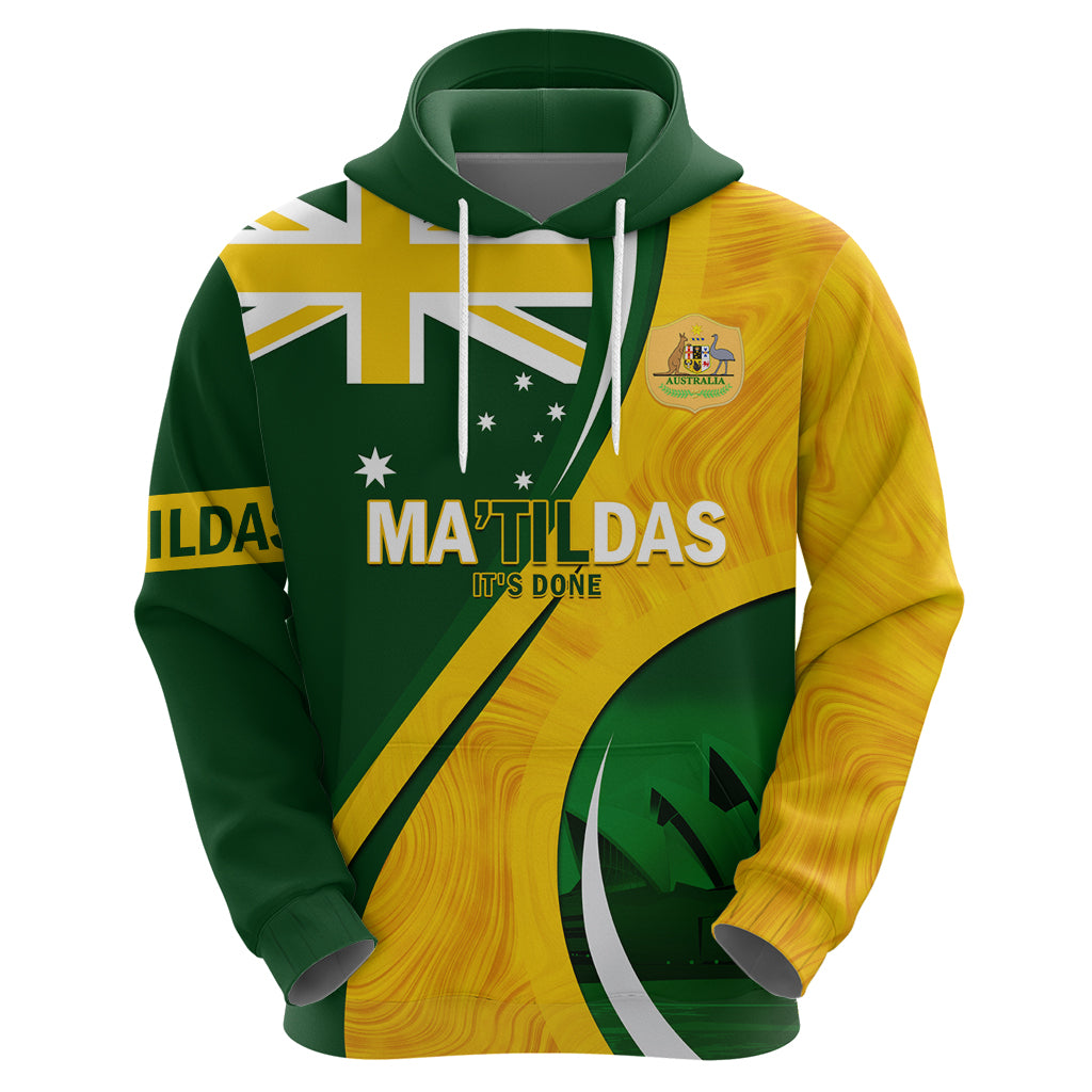 Matildas Soccer Hoodie 2024 Happy Australia Day Kangaroo Aussie Proud - National Color