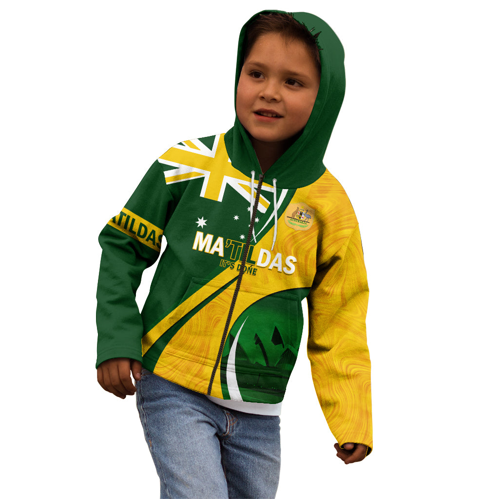 Matildas Soccer Kid Hoodie 2024 Happy Australia Day Kangaroo Aussie Proud - National Color