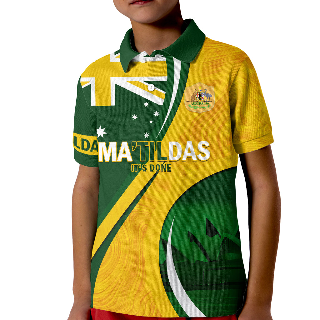 Matildas Soccer Kid Polo Shirt 2024 Happy Australia Day Kangaroo Aussie Proud - National Color