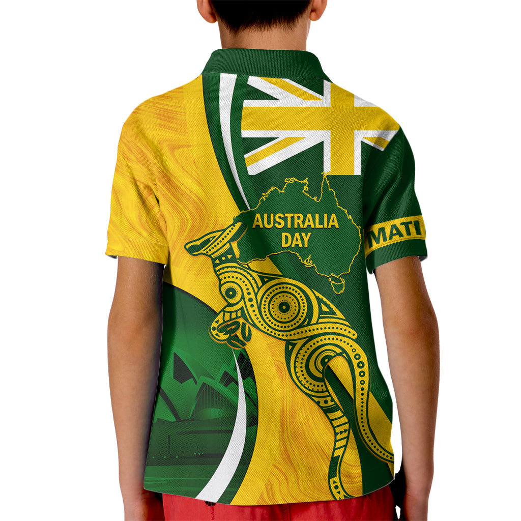 Matildas Soccer Kid Polo Shirt 2024 Happy Australia Day Kangaroo Aussie Proud - National Color