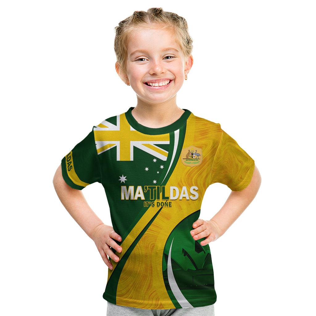 Matildas Soccer Kid T Shirt 2024 Happy Australia Day Kangaroo Aussie Proud - National Color