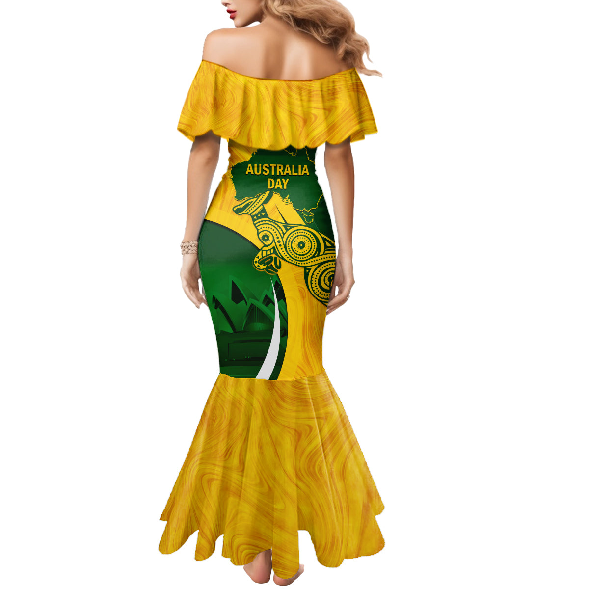 Matildas Soccer Mermaid Dress 2024 Happy Australia Day Kangaroo Aussie Proud - National Color