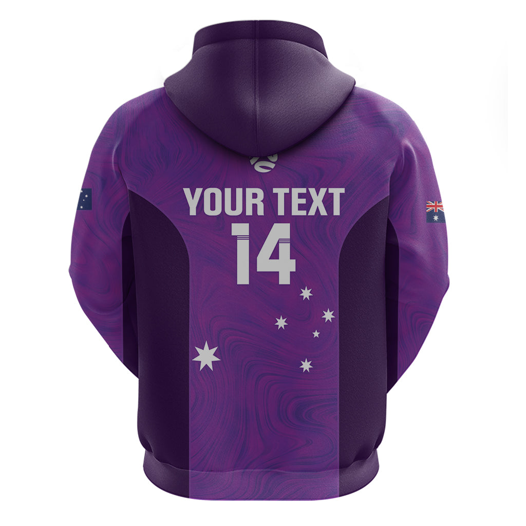 Custom Australia Soccer Hoodie Matildas Go Champions - Purple