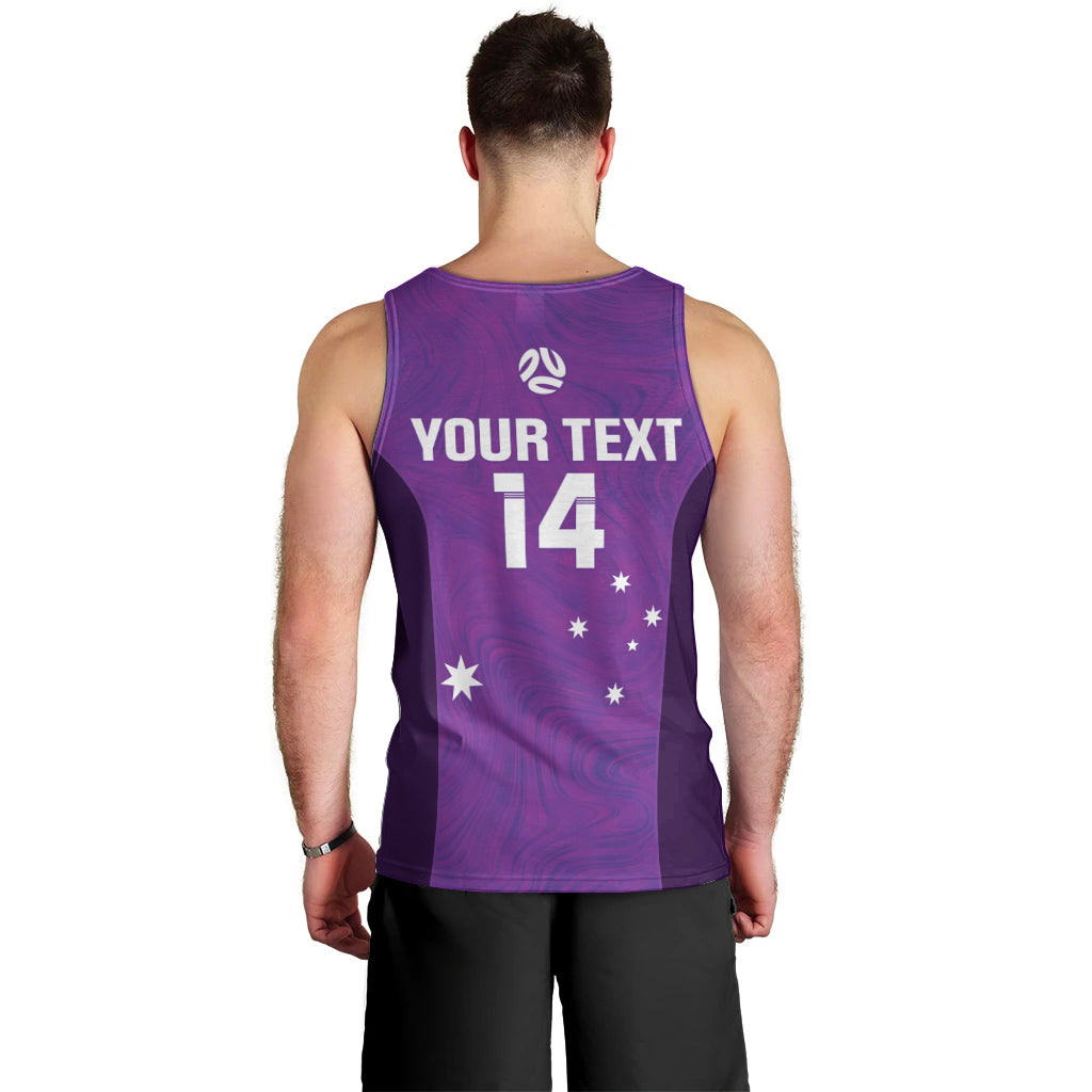 Custom Australia Soccer Men Tank Top Matildas Go Champions - Purple