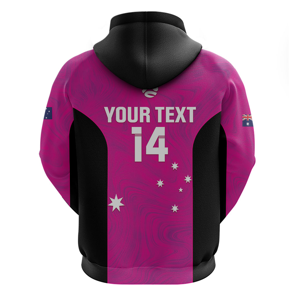 Custom Australia Soccer Hoodie Matildas Go Champions - Pink