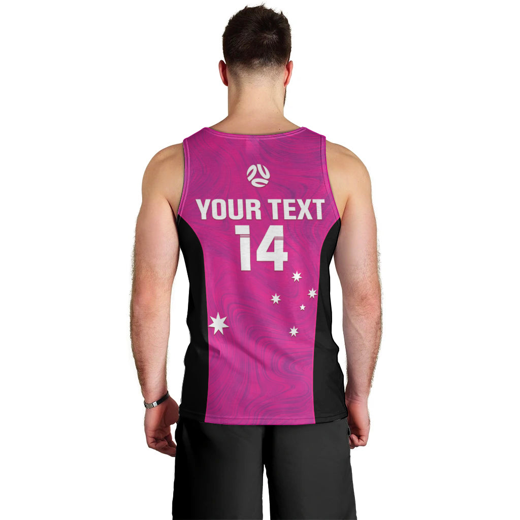 Custom Australia Soccer Men Tank Top Matildas Go Champions - Pink