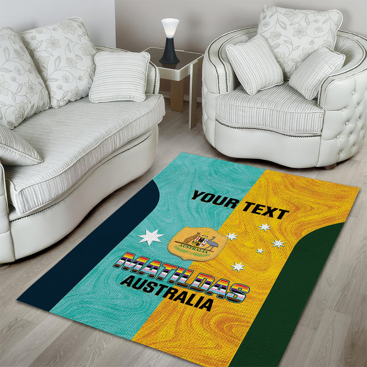 Custom Pride Month Matildas Area Rug Australia Til Its Done Mixed Color