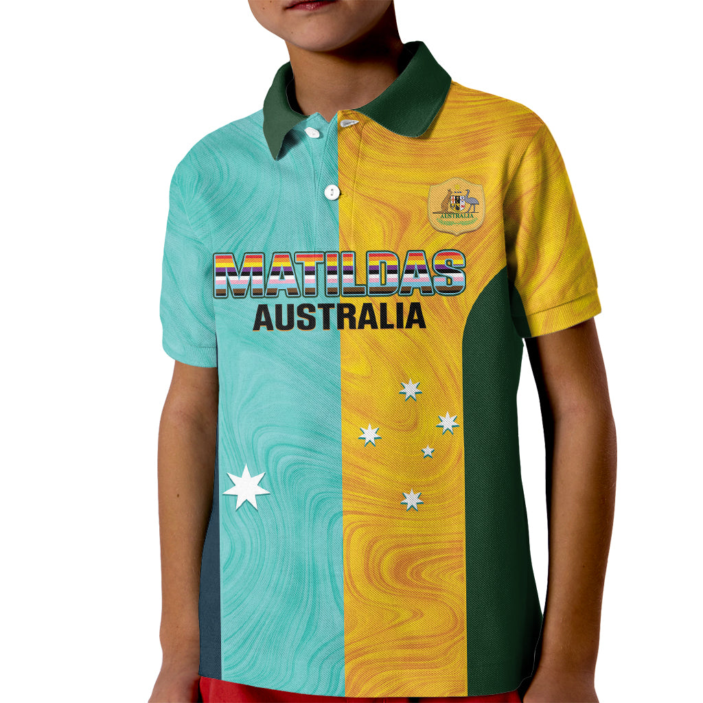 Custom Pride Month Matildas Kid Polo Shirt Australia Til Its Done Mixed Color