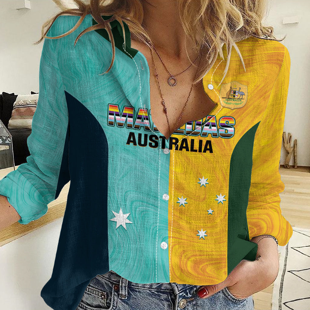 Custom Pride Month Matildas Women Casual Shirt Australia Til Its Done Mixed Color