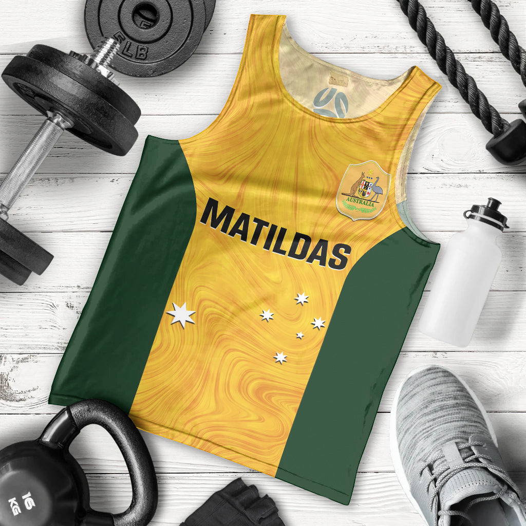 personalised-australia-soccer-men-tank-top-gold-matildas-world-cup-2023-go-champions