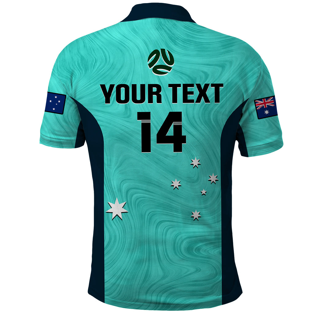 personalised-australia-soccer-polo-shirt-turquoise-matildas-world-cup-2023-go-champions