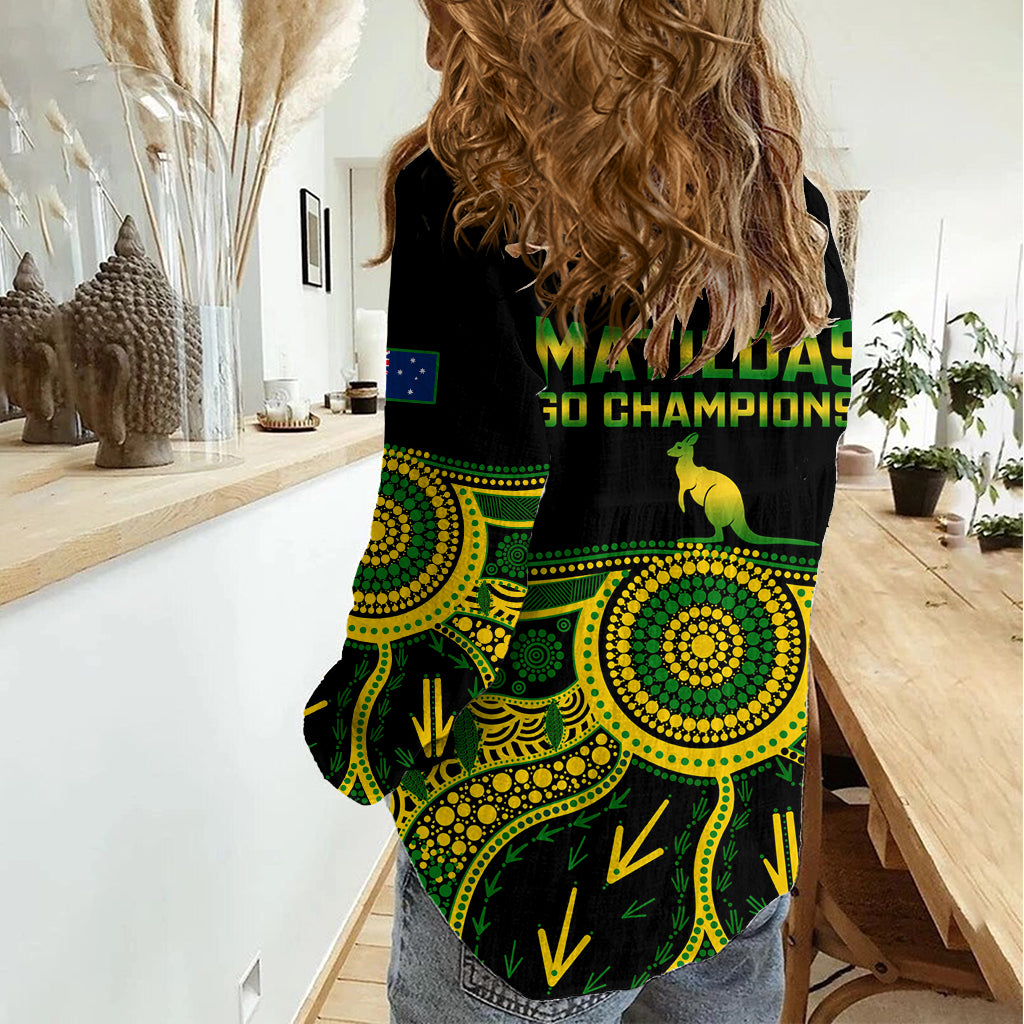 Australia Soccer Women Casual Shirt Aboriginal Go Matildas 2023 World Cup LT14