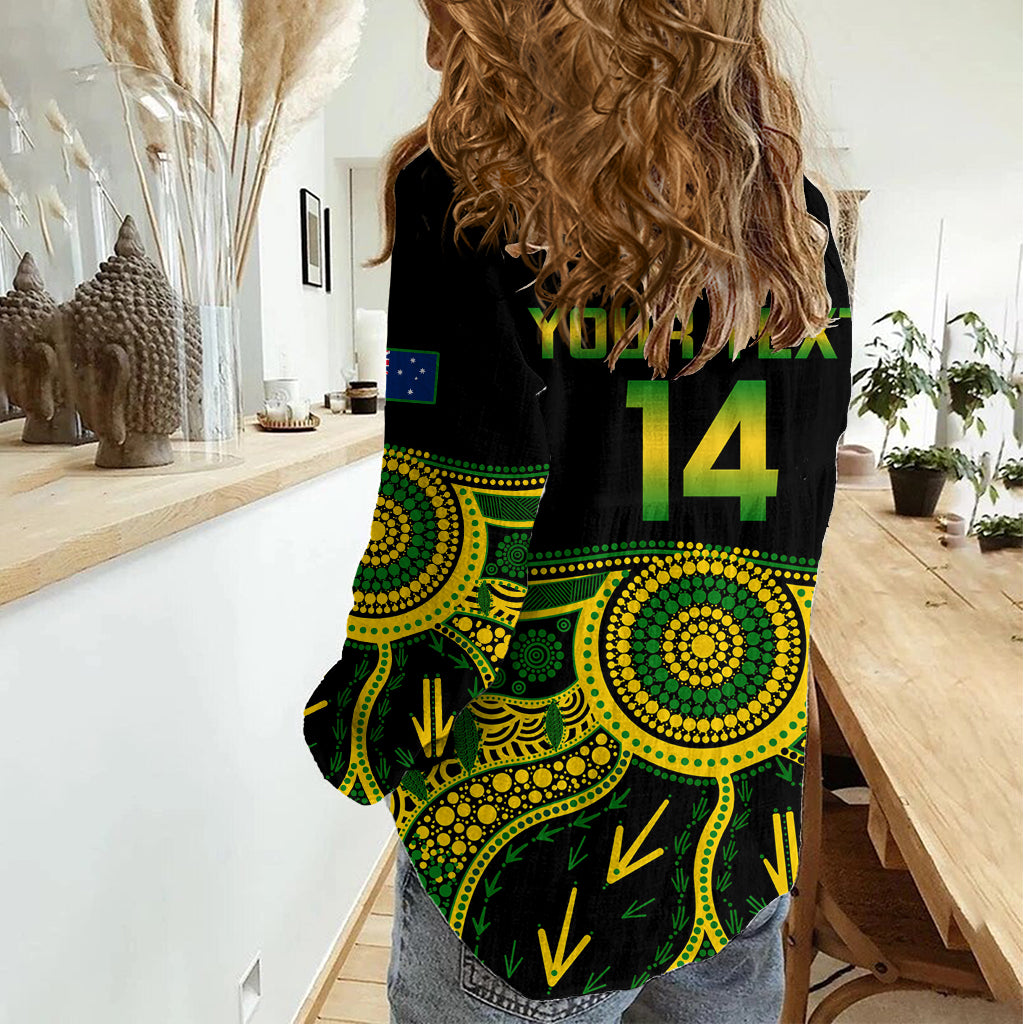 Personalised Australia Soccer Women Casual Shirt Aboriginal Go Matildas 2023 World Cup LT14