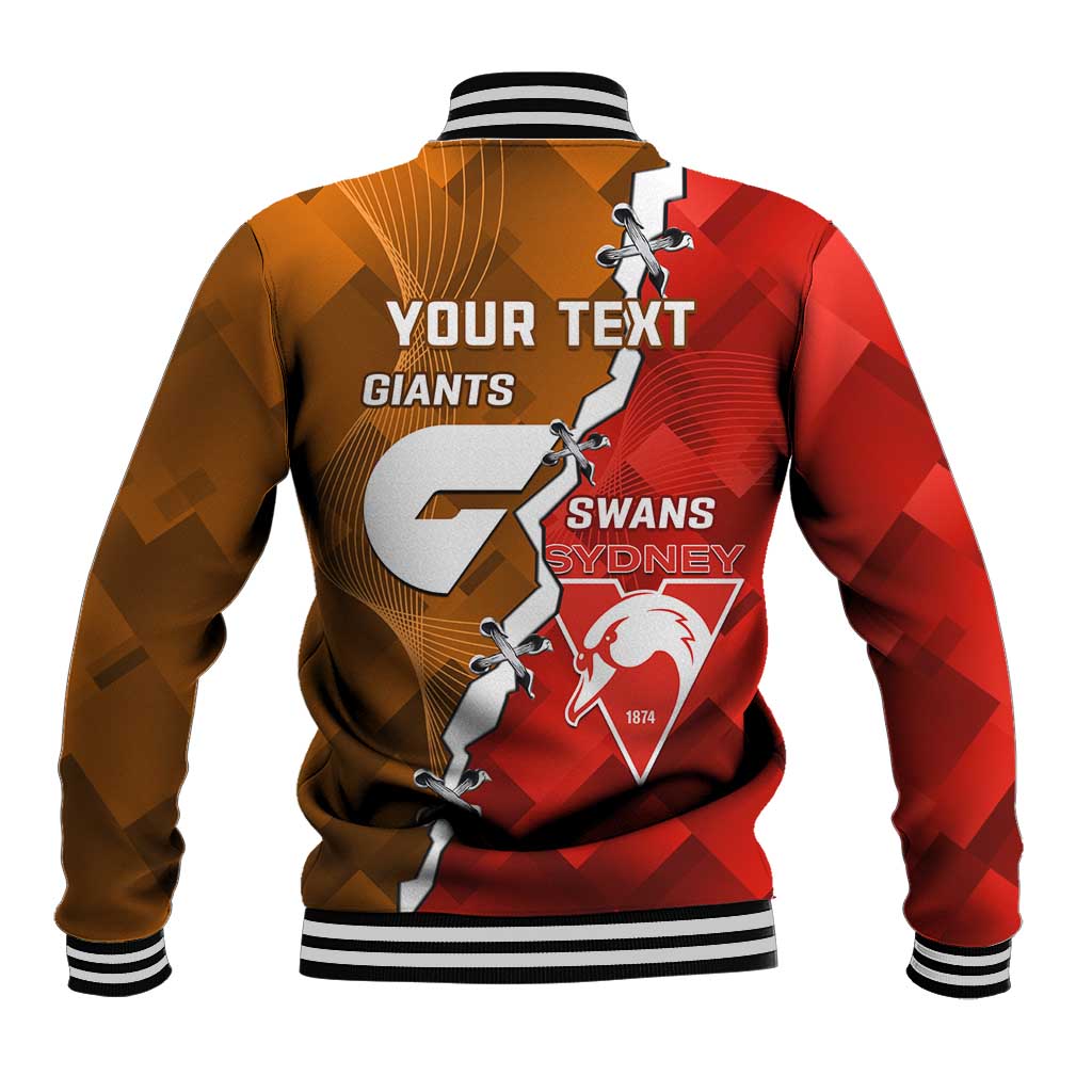 Personalised Giants And Swans Football Baseball Jacket Dynamic Style