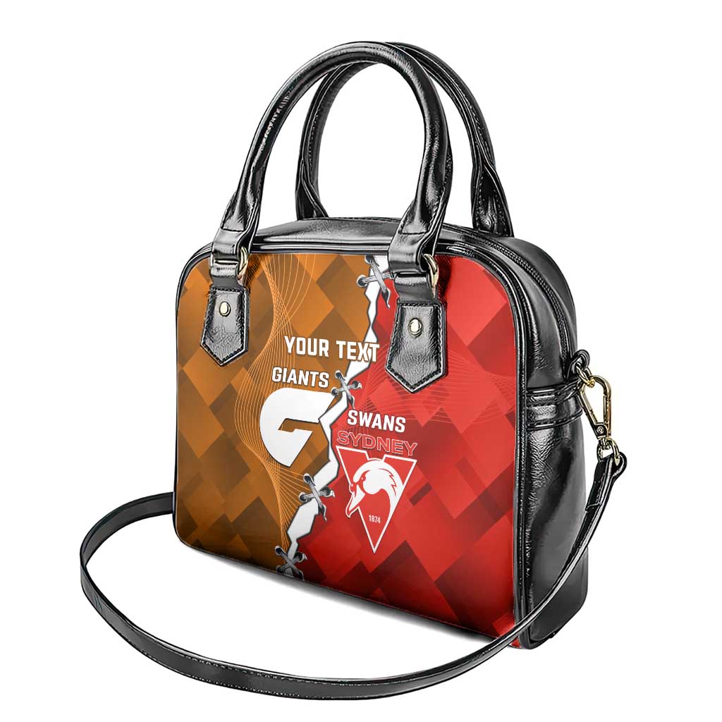 Personalised Giants And Swans Football Shoulder Handbag Dynamic Style