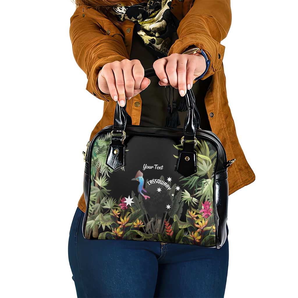 Personalised Australia Cassowary Shoulder Handbag Dinosaur Bird - Rainforest Vibes