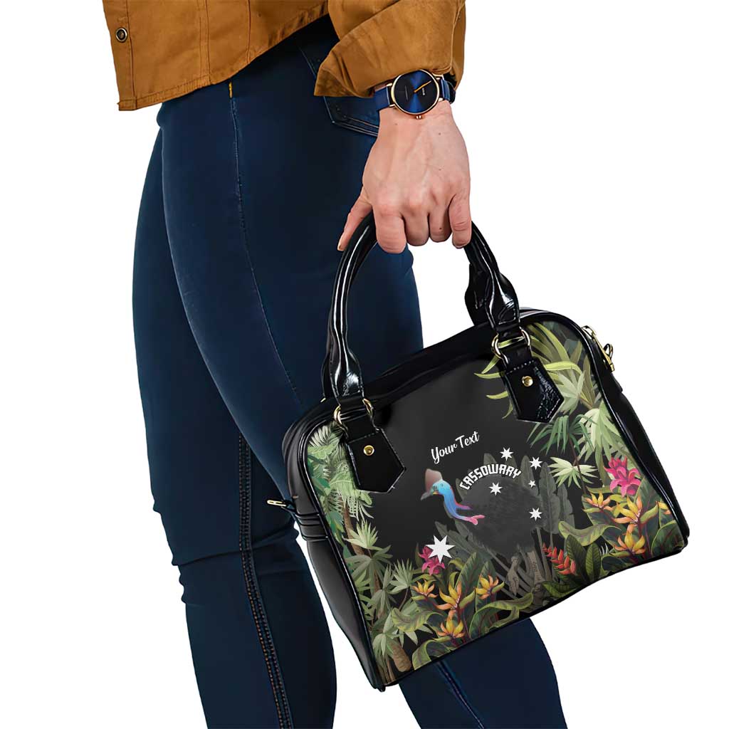 Personalised Australia Cassowary Shoulder Handbag Dinosaur Bird - Rainforest Vibes