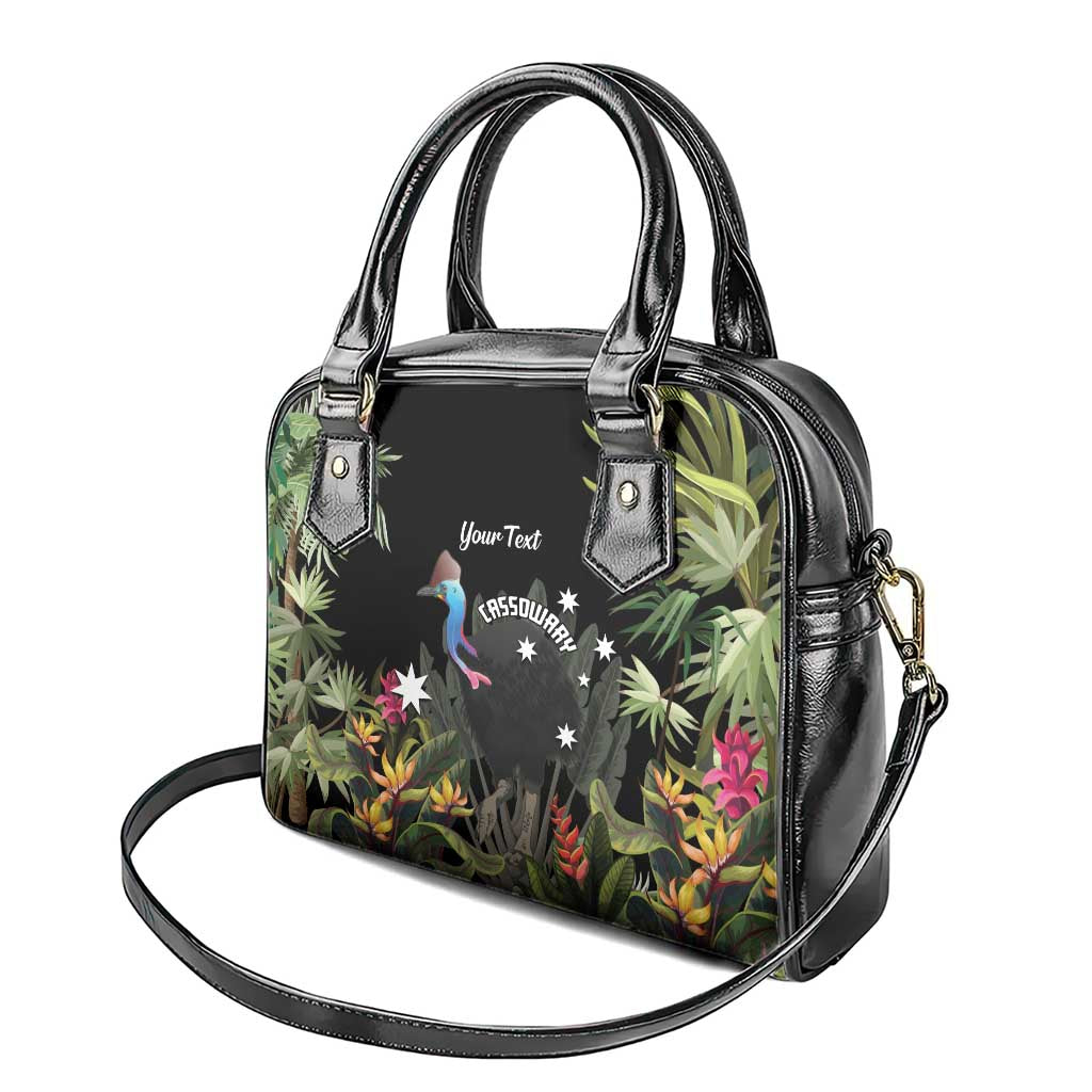 Personalised Australia Cassowary Shoulder Handbag Dinosaur Bird - Rainforest Vibes