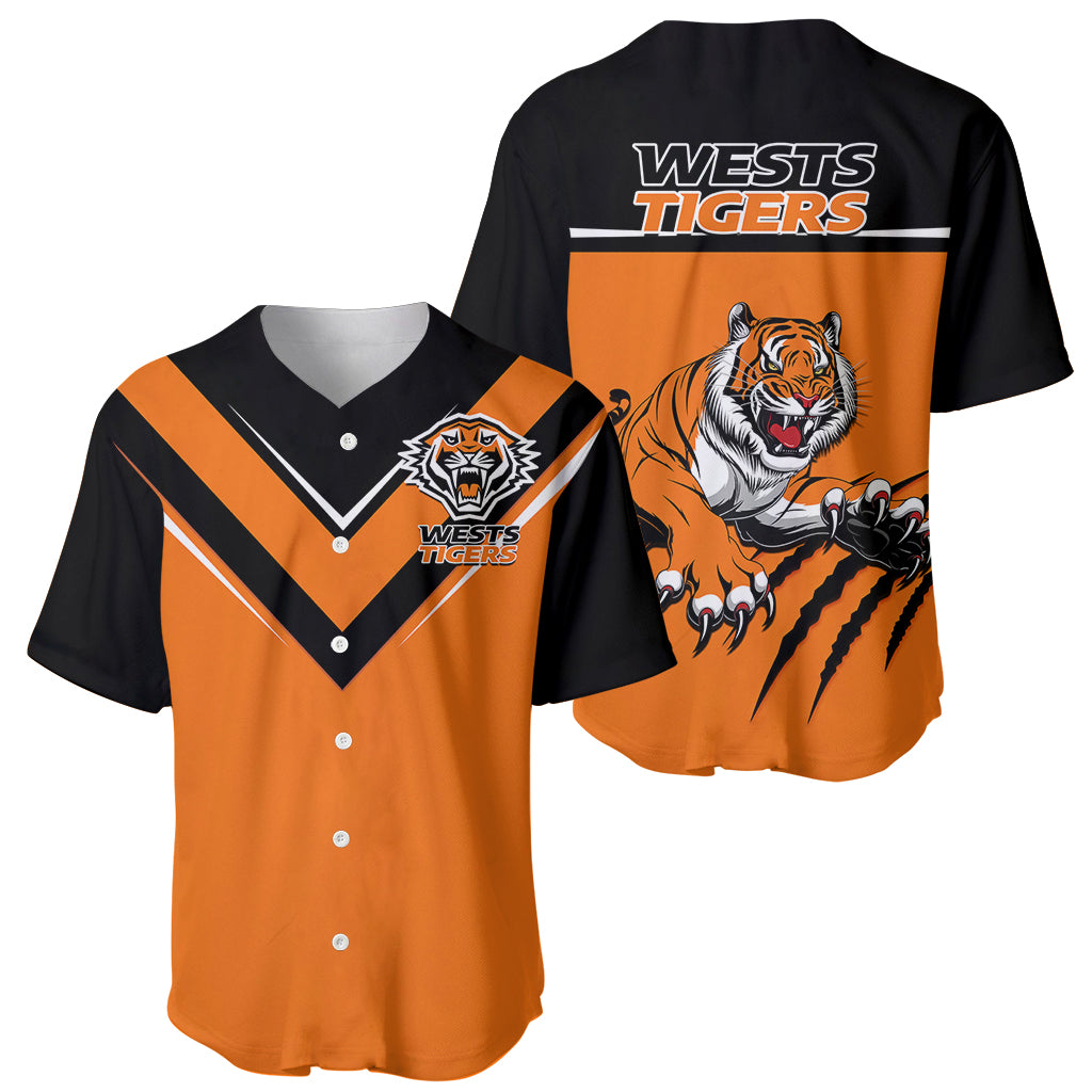 wests-tigers-rugby-baseball-jersey-orange-simple-style