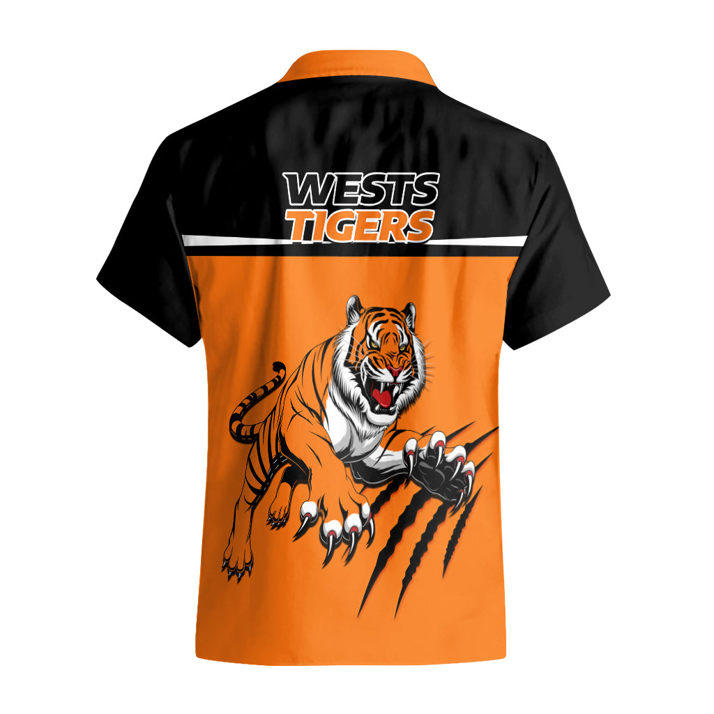 wests-tigers-rugby-hawaiian-shirt-orange-simple-style