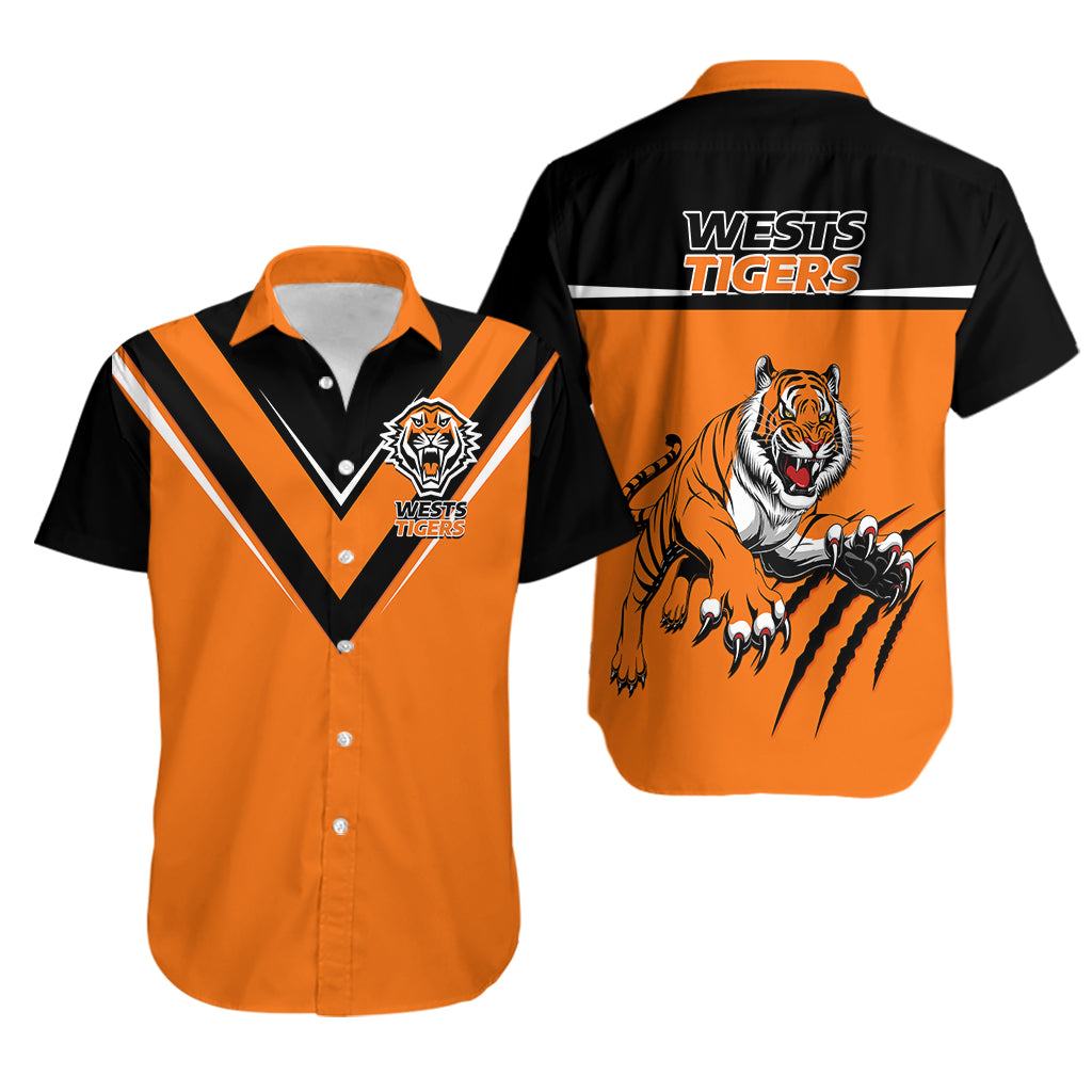 wests-tigers-rugby-hawaiian-shirt-orange-simple-style