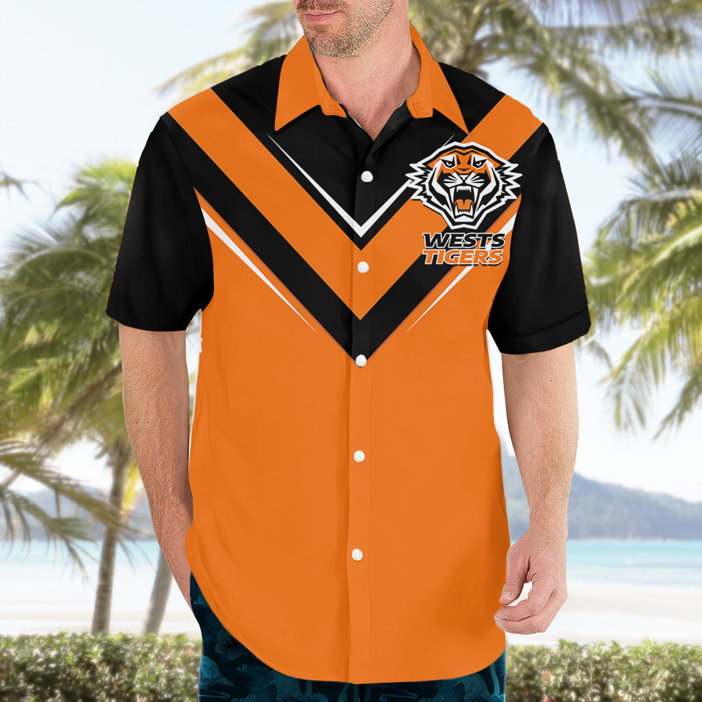 wests-tigers-rugby-hawaiian-shirt-orange-simple-style