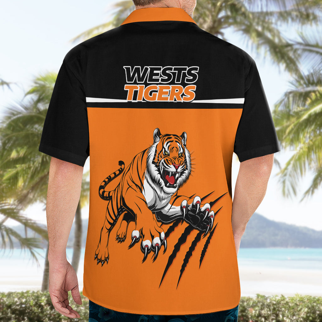 wests-tigers-rugby-hawaiian-shirt-orange-simple-style