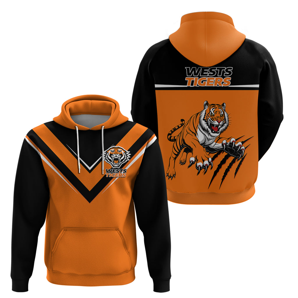 wests-tigers-rugby-hoodie-orange-simple-style