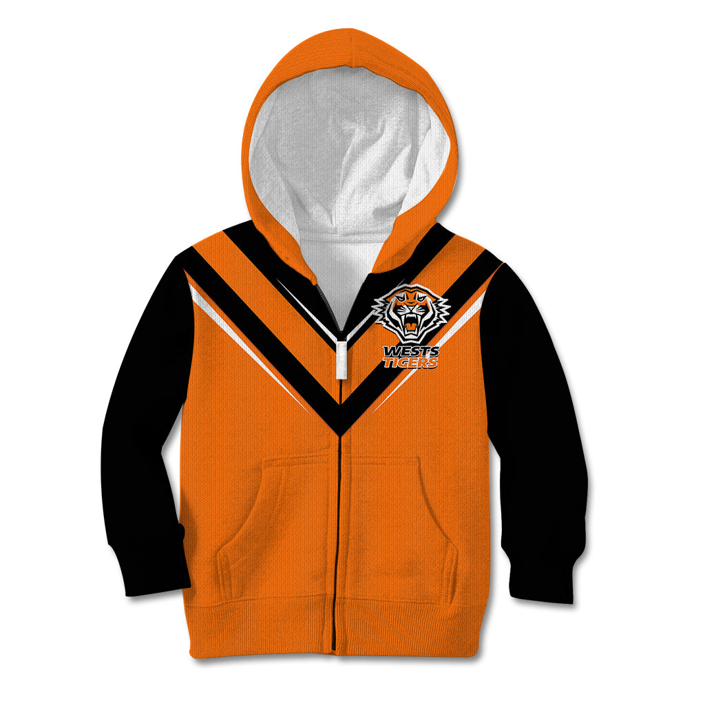 wests-tigers-rugby-kid-hoodie-orange-simple-style