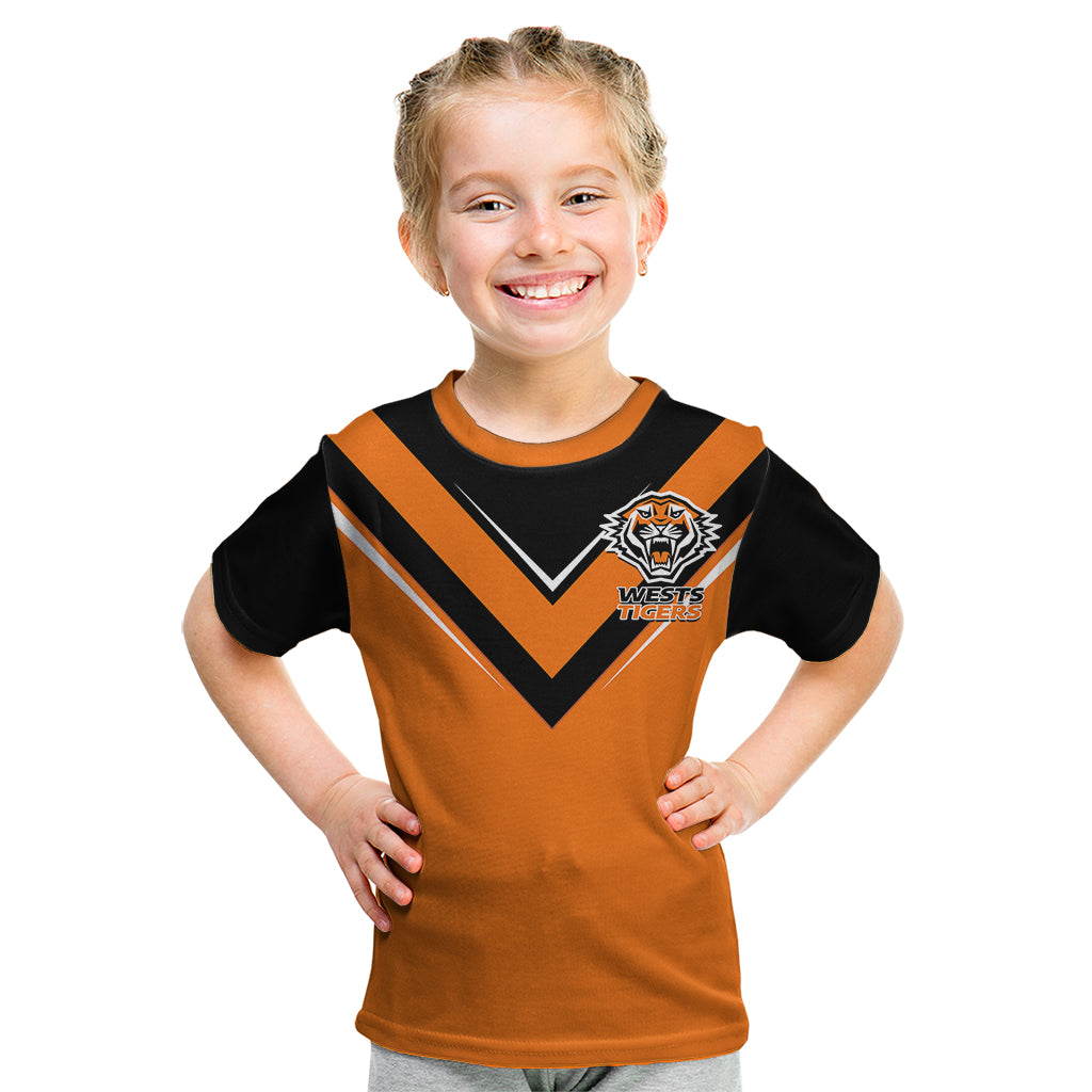 wests-tigers-rugby-kid-t-shirt-orange-simple-style