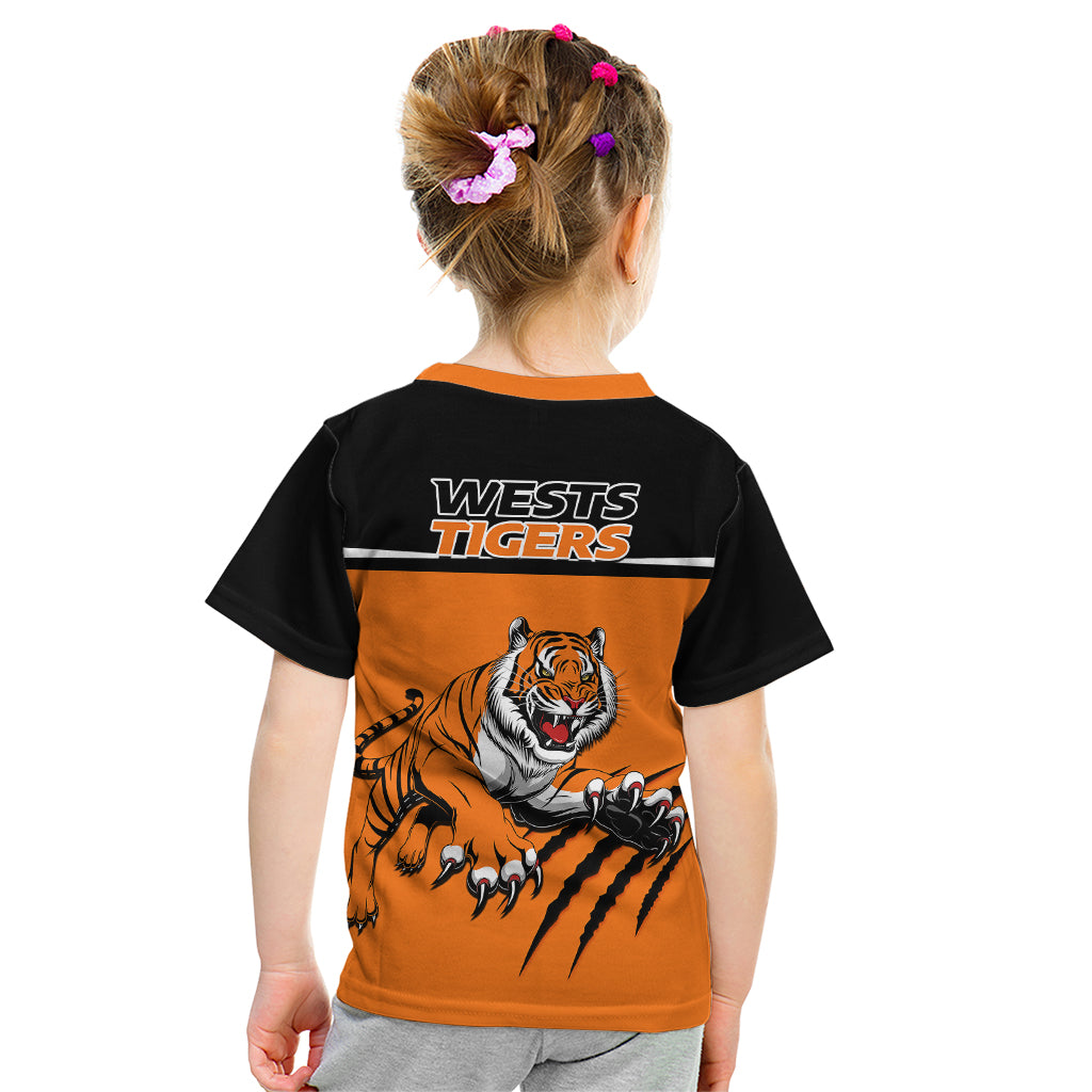 wests-tigers-rugby-kid-t-shirt-orange-simple-style