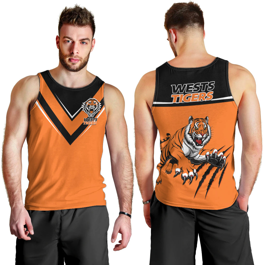 wests-tigers-rugby-men-tank-top-orange-simple-style