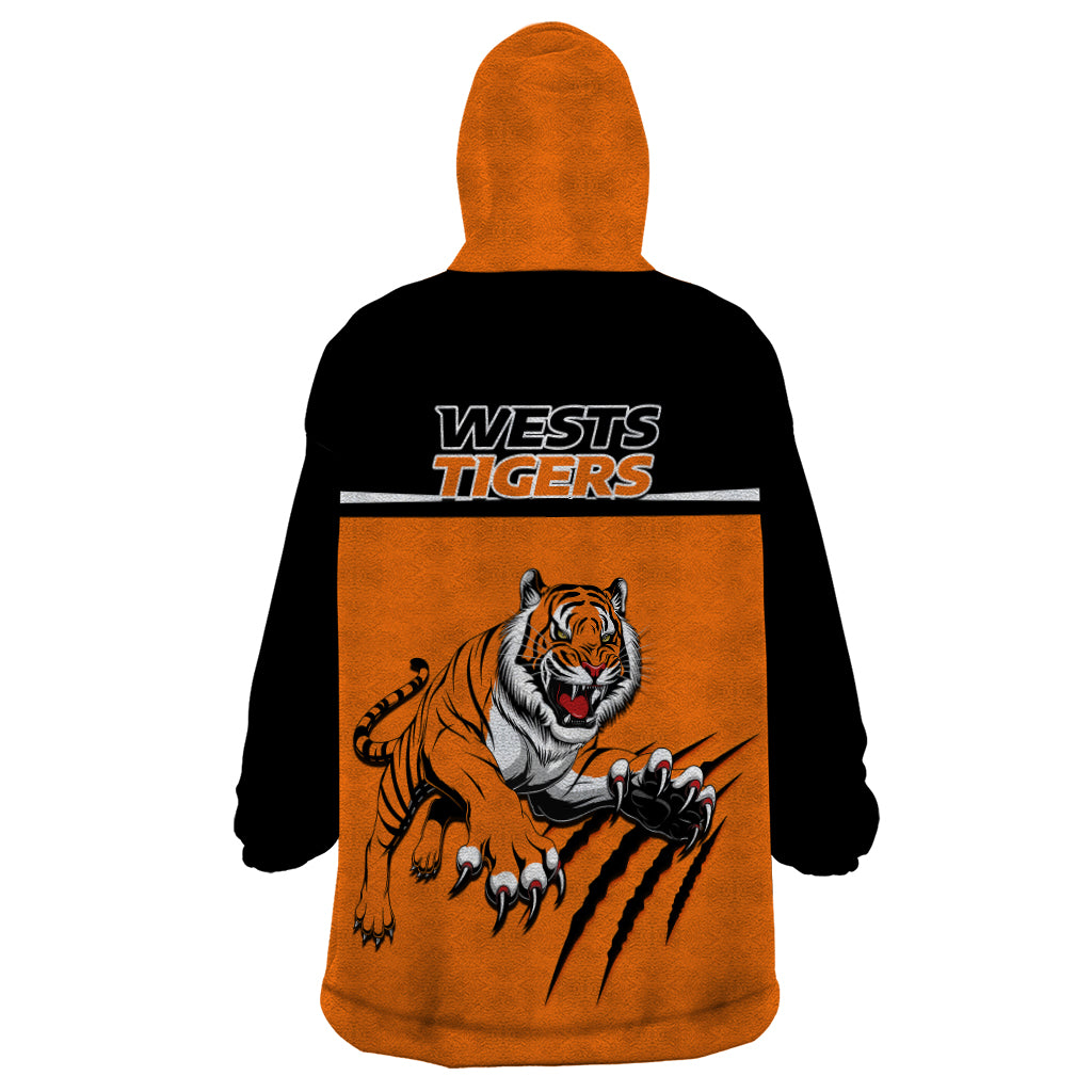 wests-tigers-rugby-wearable-blanket-hoodie-orange-simple-style