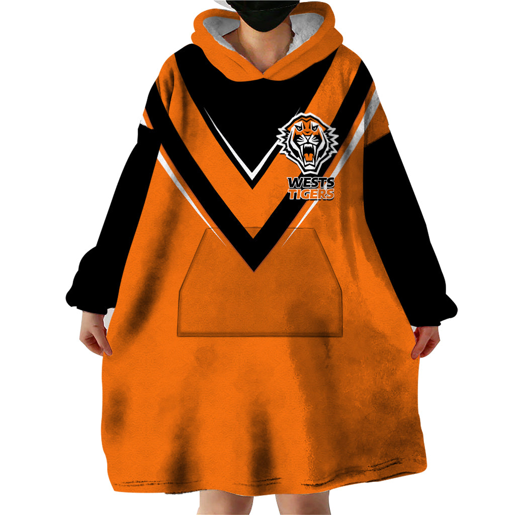 wests-tigers-rugby-wearable-blanket-hoodie-orange-simple-style