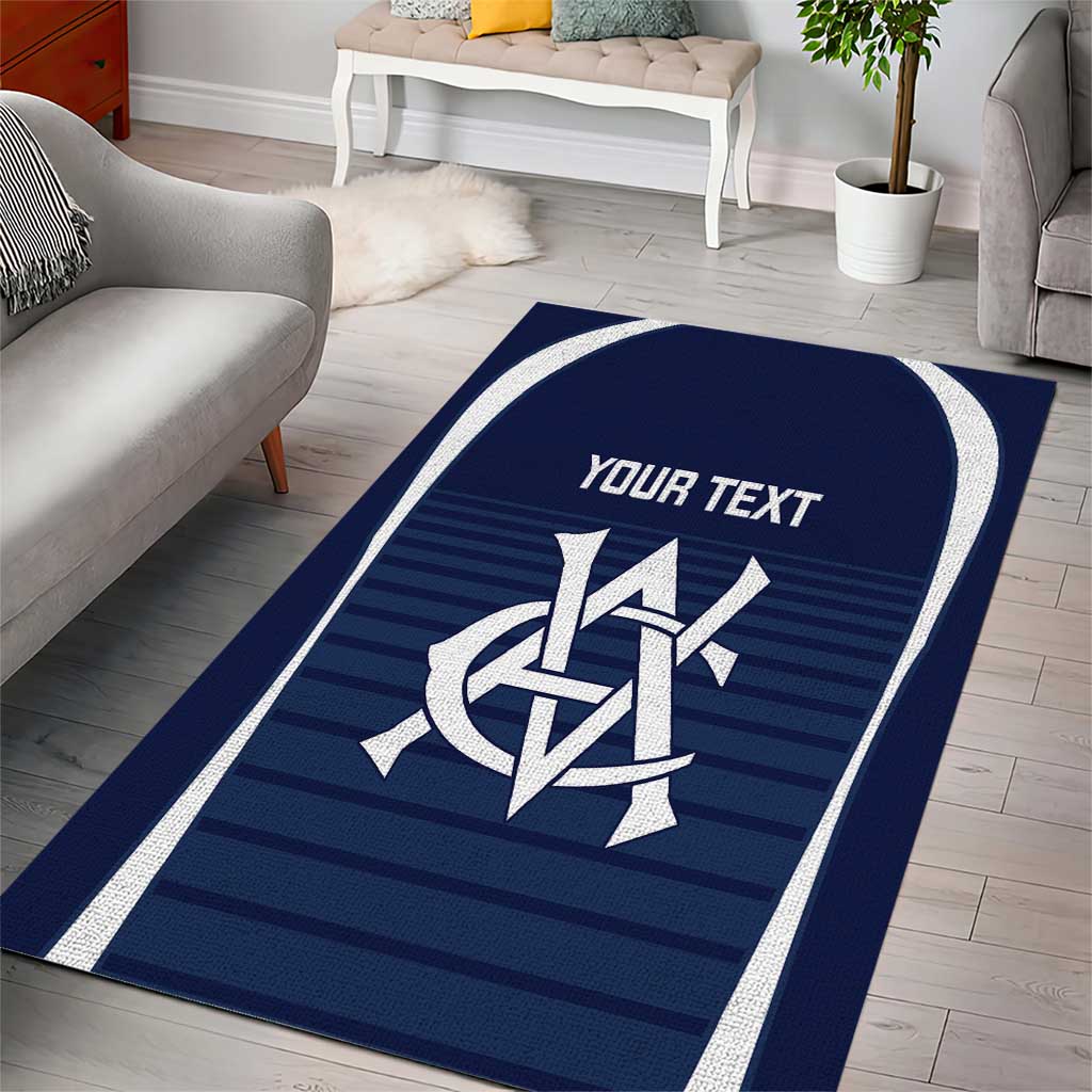 Custom Victoria Cricket Area Rug Go Champions - Sporty Style