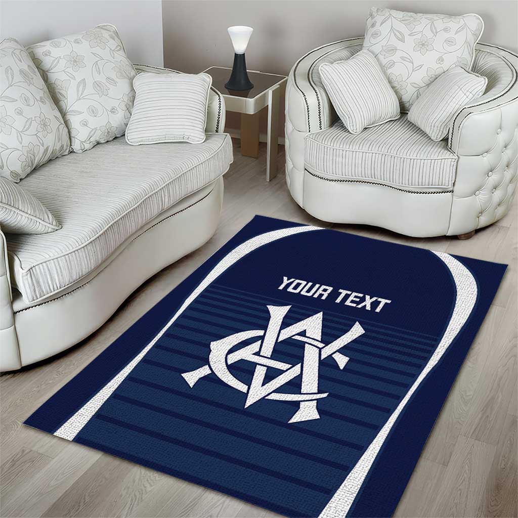 Custom Victoria Cricket Area Rug Go Champions - Sporty Style