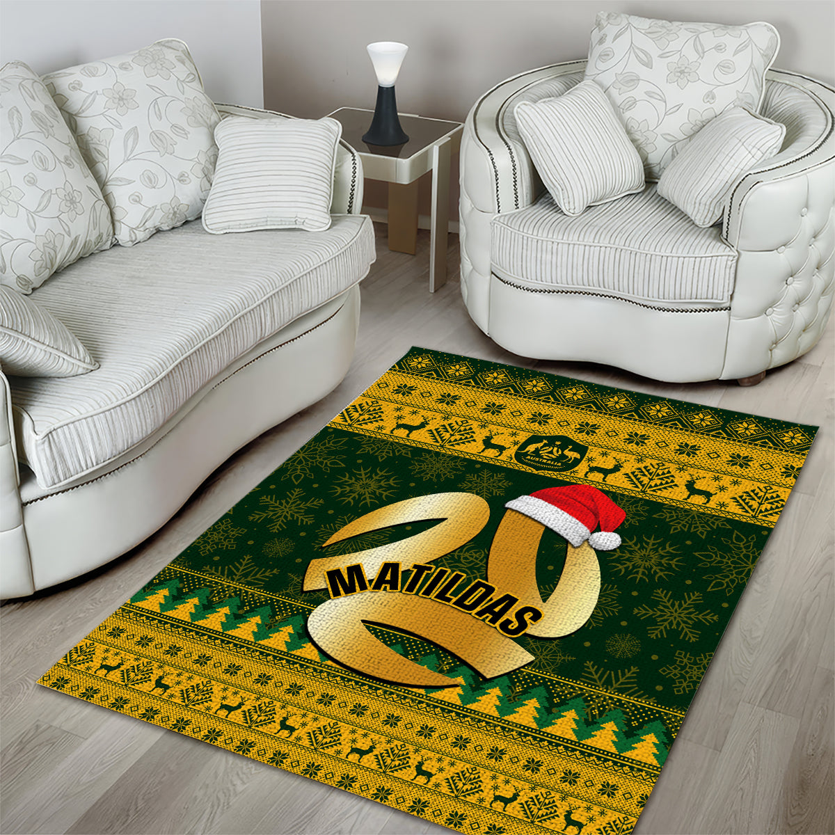 personalised-australia-matildas-christmas-area-rug-merry-xmas-2023-national-color