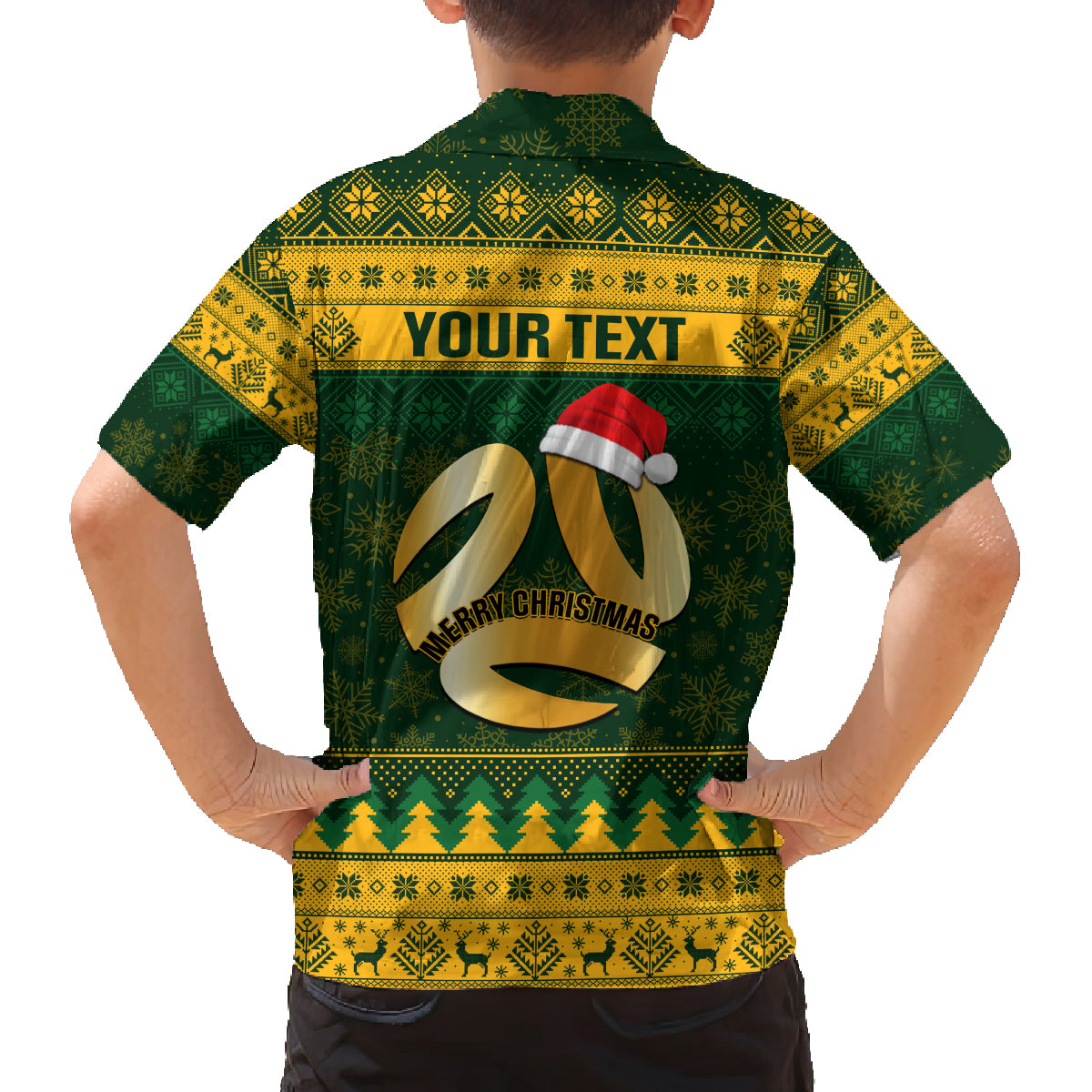 personalised-australia-matildas-christmas-family-matching-long-sleeve-bodycon-dress-and-hawaiian-shirt-merry-xmas-2023-national-color